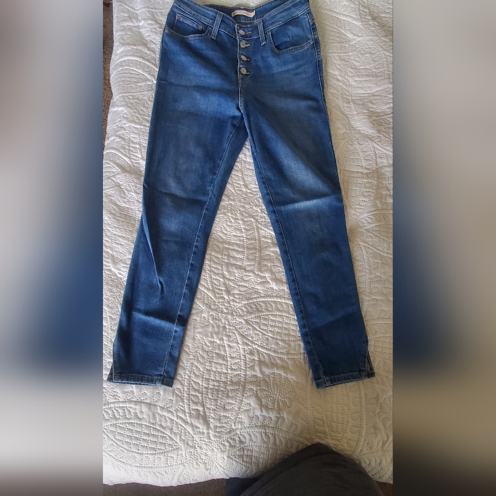 Levis womens jeans 721 high rise skinny ankle 29 med blue wash